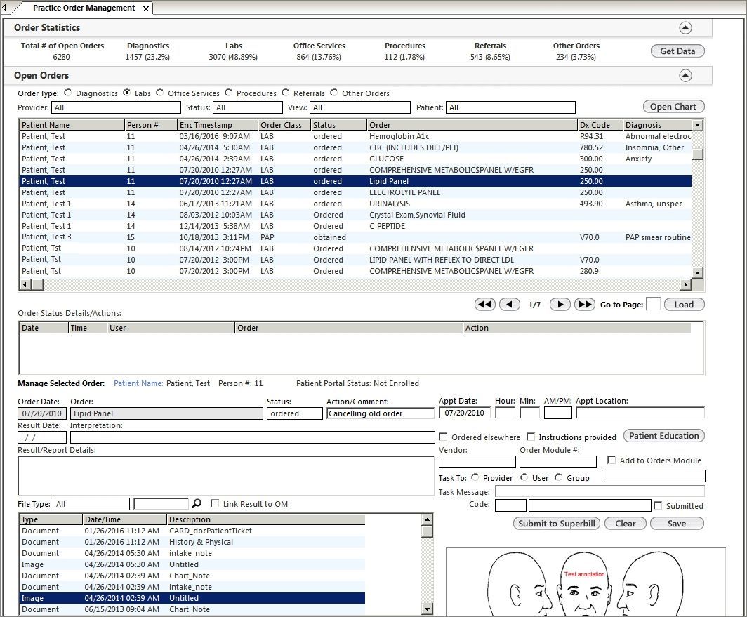 NextGen EHR Orders Management Template