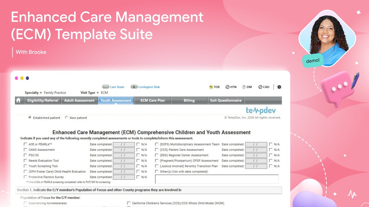 Enhanced Care Management (ECM) Template Suite