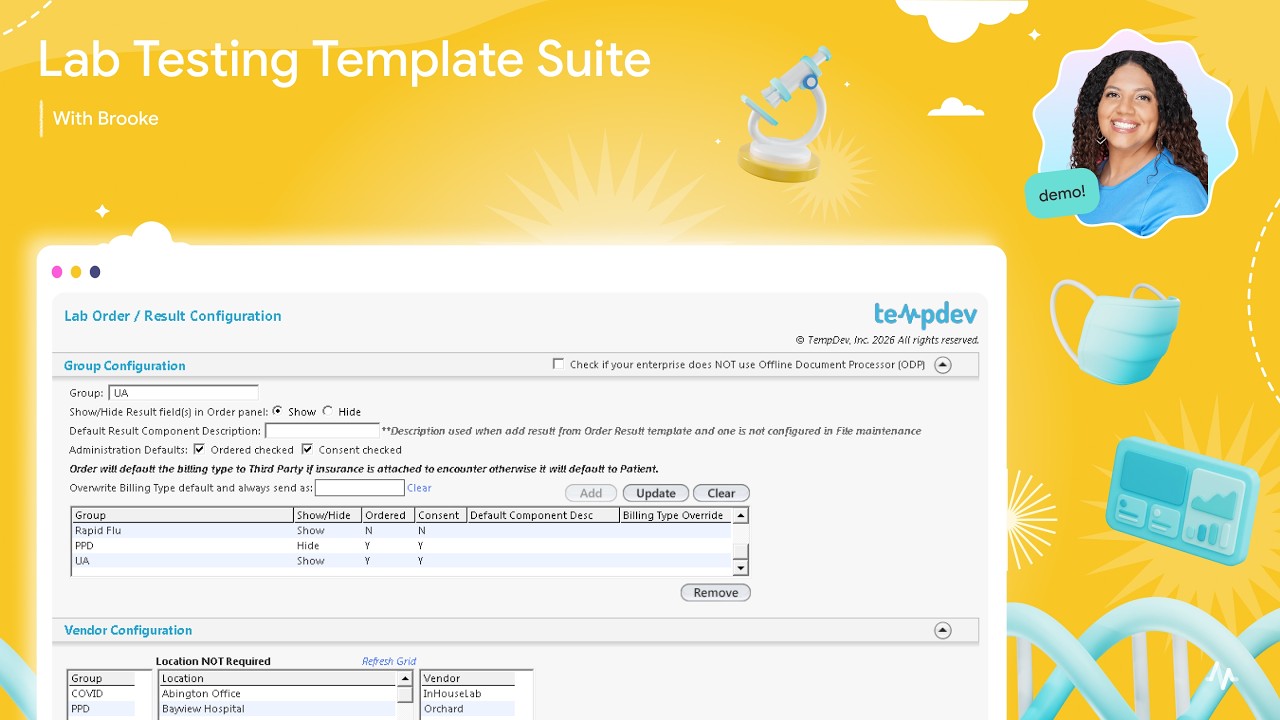 Lab Testing Clinic Template Suite