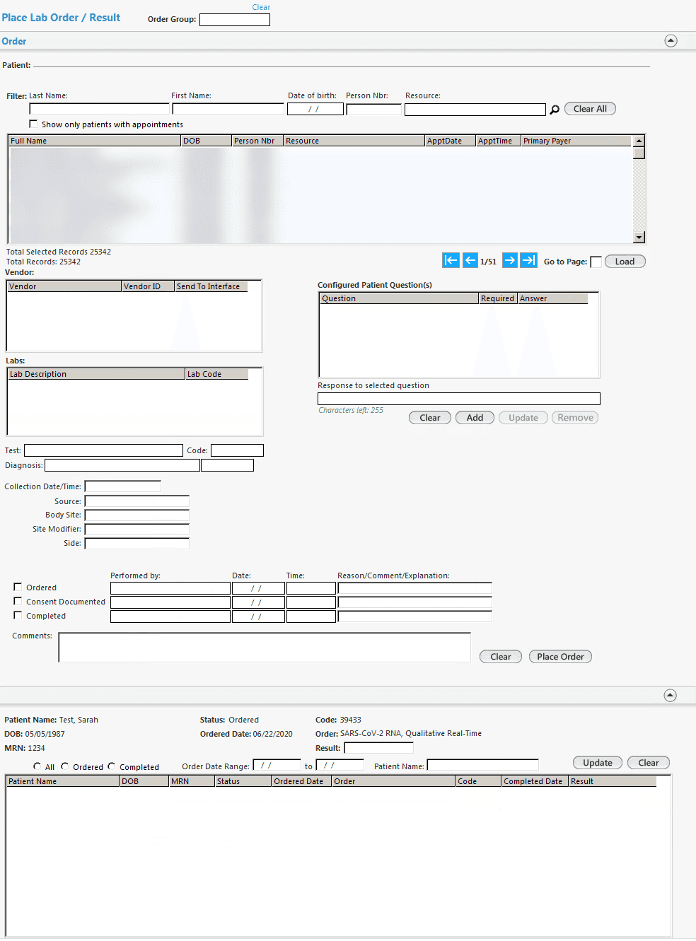 NextGen EHR COVID-19 Testing Template